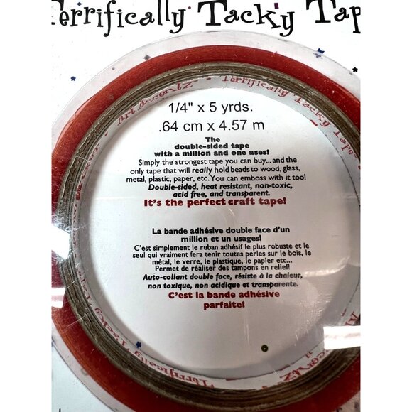 Art Accentz Terrifically Tacky Double-Sided Tape 1/4" X 5 Yards Strong Adhesive - Picture 2 of 3